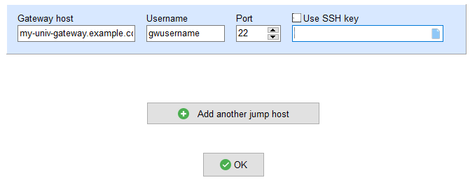 ssh gateway config