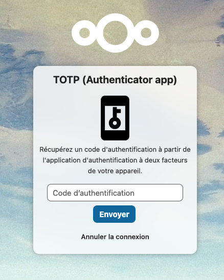 Nextcloud TOTP authentication